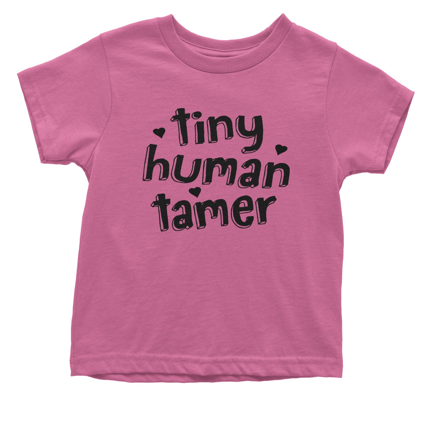 Tiny Human Tamer Teacher Infant One-Piece Romper Bodysuit and Toddler T-shirt Raspberry