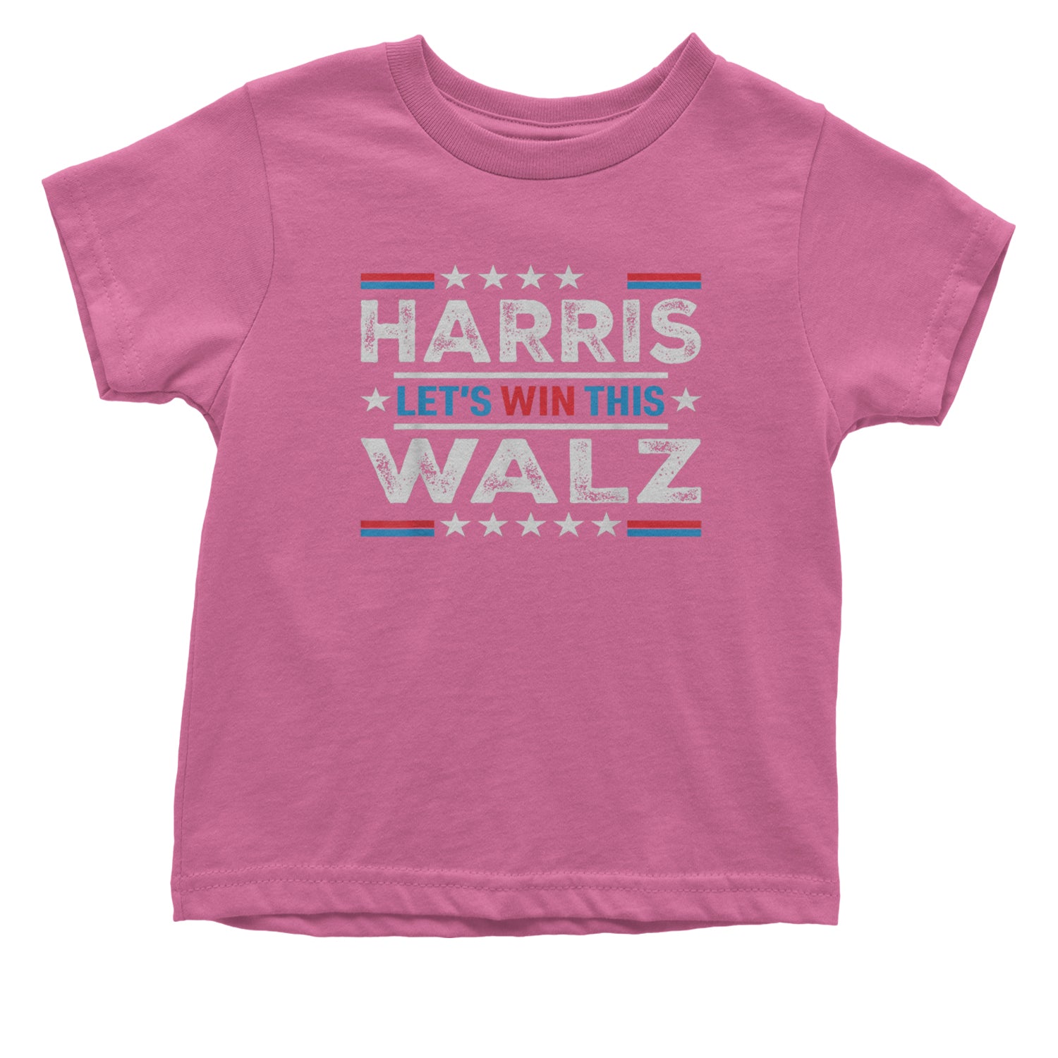 Kamala Harris and Tim Walz For President Infant One-Piece Romper Bodysuit and Toddler T-shirt Raspberry