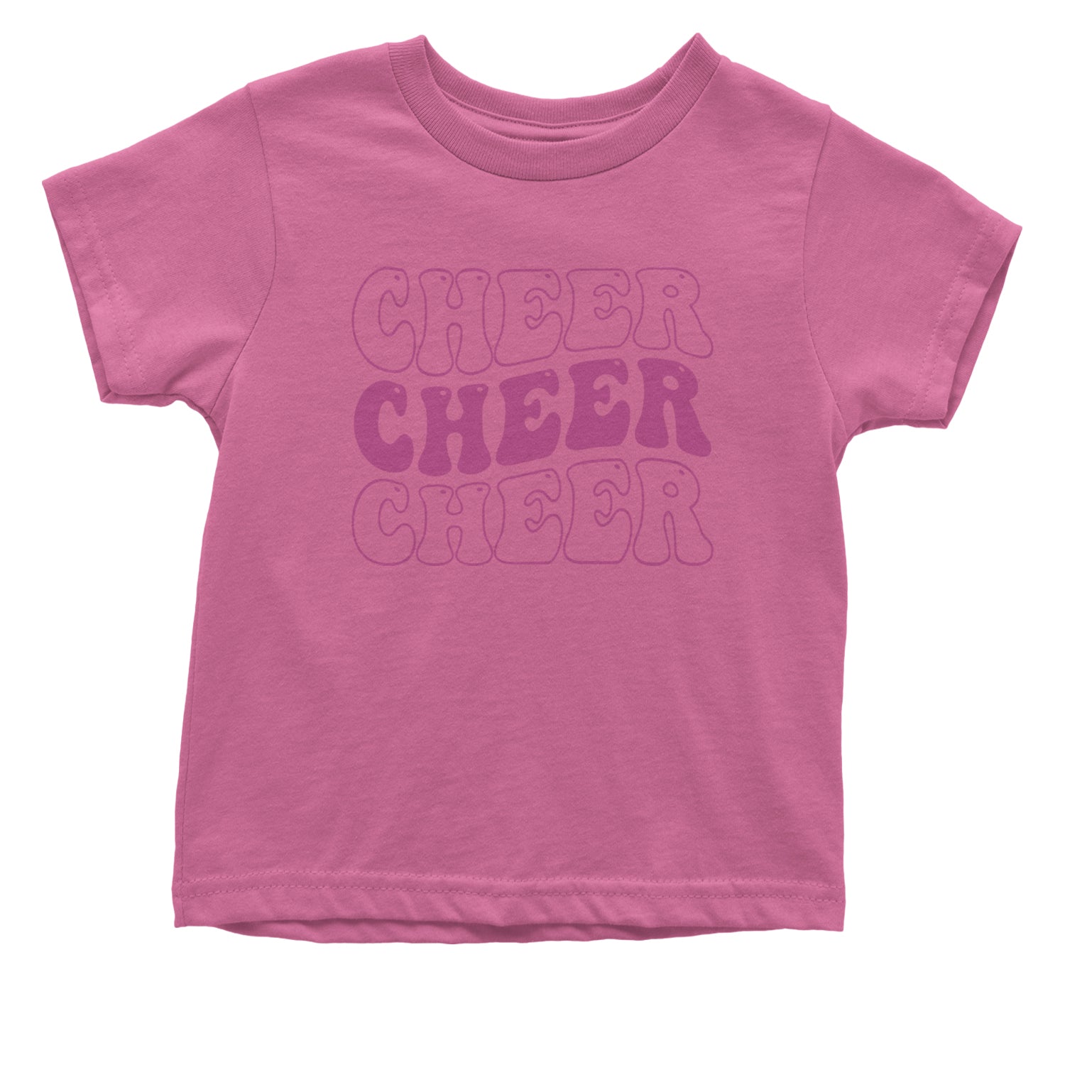 Cheer Cheer Cheer Infant One-Piece Romper Bodysuit and Toddler T-shirt Raspberry