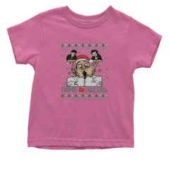 Home Malone Ugly Christmas graphic on Onesie and Toddler T-Shirt in Raspberry alternate view 2