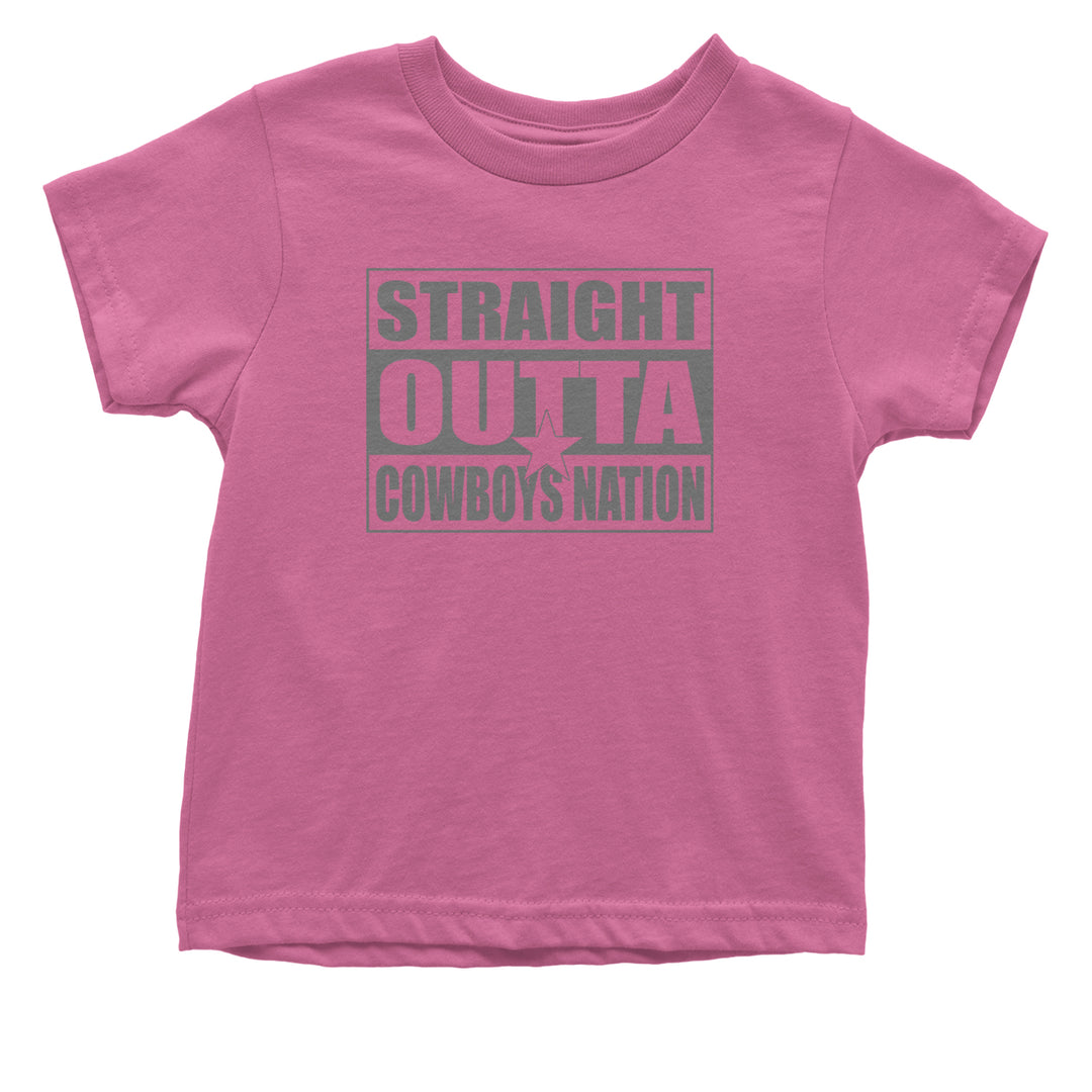 Straight Outta Cowboys Nation   Infant One-Piece Romper Bodysuit and Toddler T-shirt Raspberry