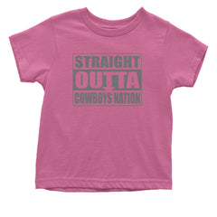 Straight Outta Cowboys Nation   Infant One-Piece Romper Bodysuit and Toddler T-shirt Raspberry