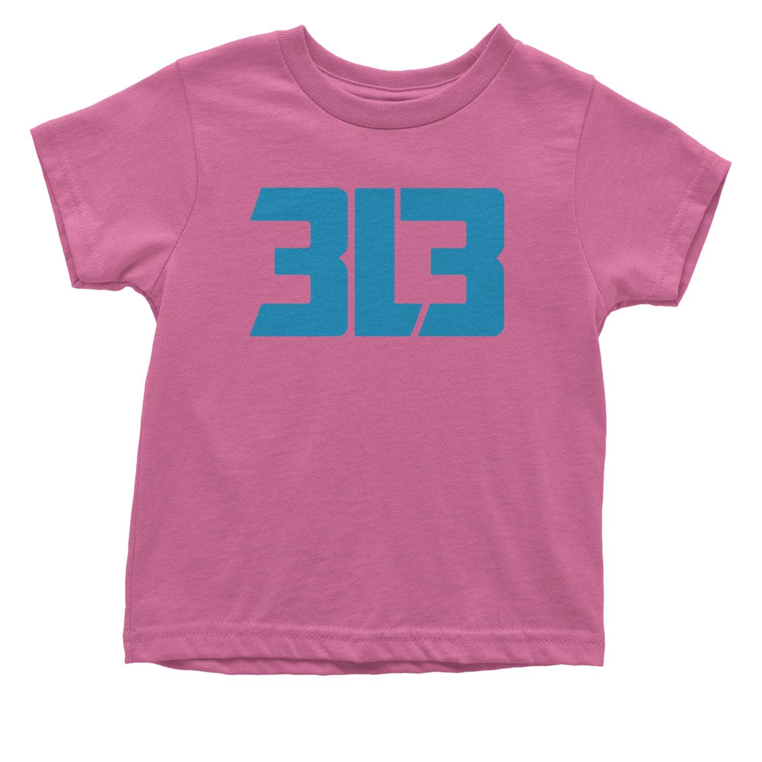 3L3 From The 313 Detroit Football Infant One-Piece Romper Bodysuit and Toddler T-shirt Raspberry