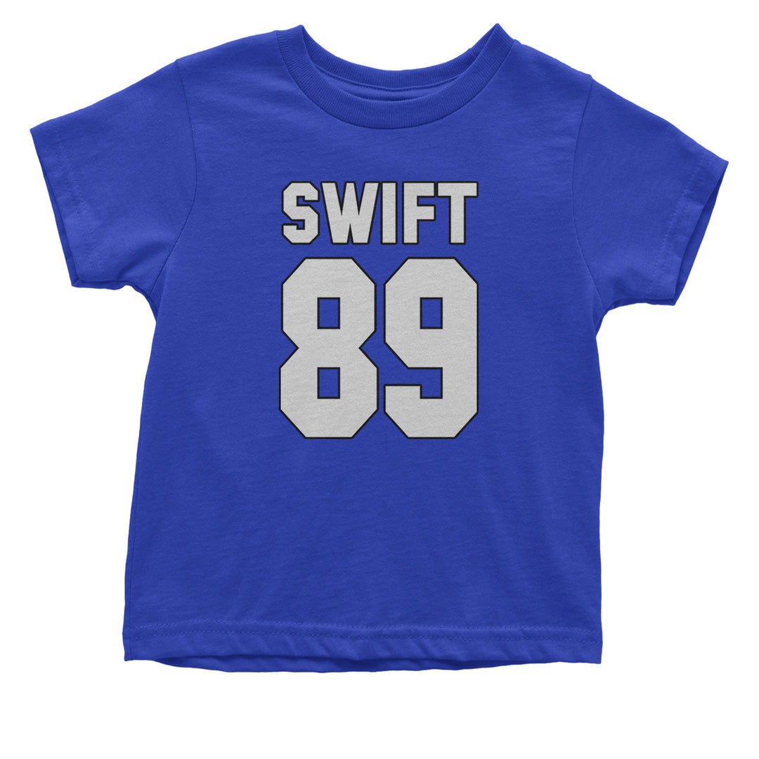 Swift 89 Birth Year Music Fan Era Poets Department Lover Infant One-Piece Romper Bodysuit and Toddler T-shirt Royal Blue