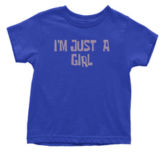 I'm Just A Girl Guts Music Infant One-Piece Romper Bodysuit and Toddler T-shirt Royal Blue