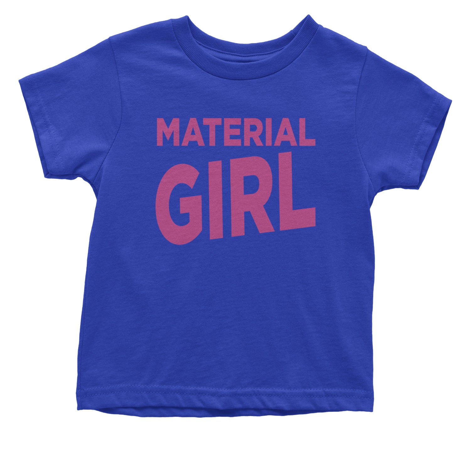 Material Girl 80's Retro Celebration Infant One-Piece Romper Bodysuit and Toddler T-shirt Royal Blue