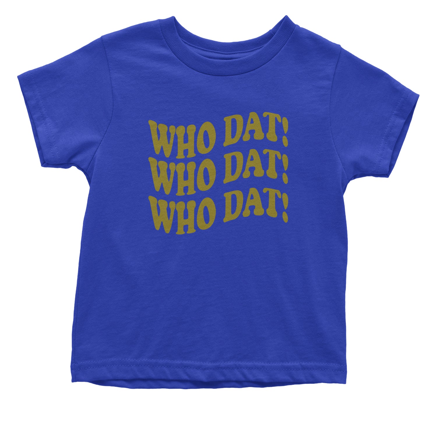 Who Dat Wavy Design Who Dat Nation Infant One-Piece Romper Bodysuit and Toddler T-shirt Royal Blue