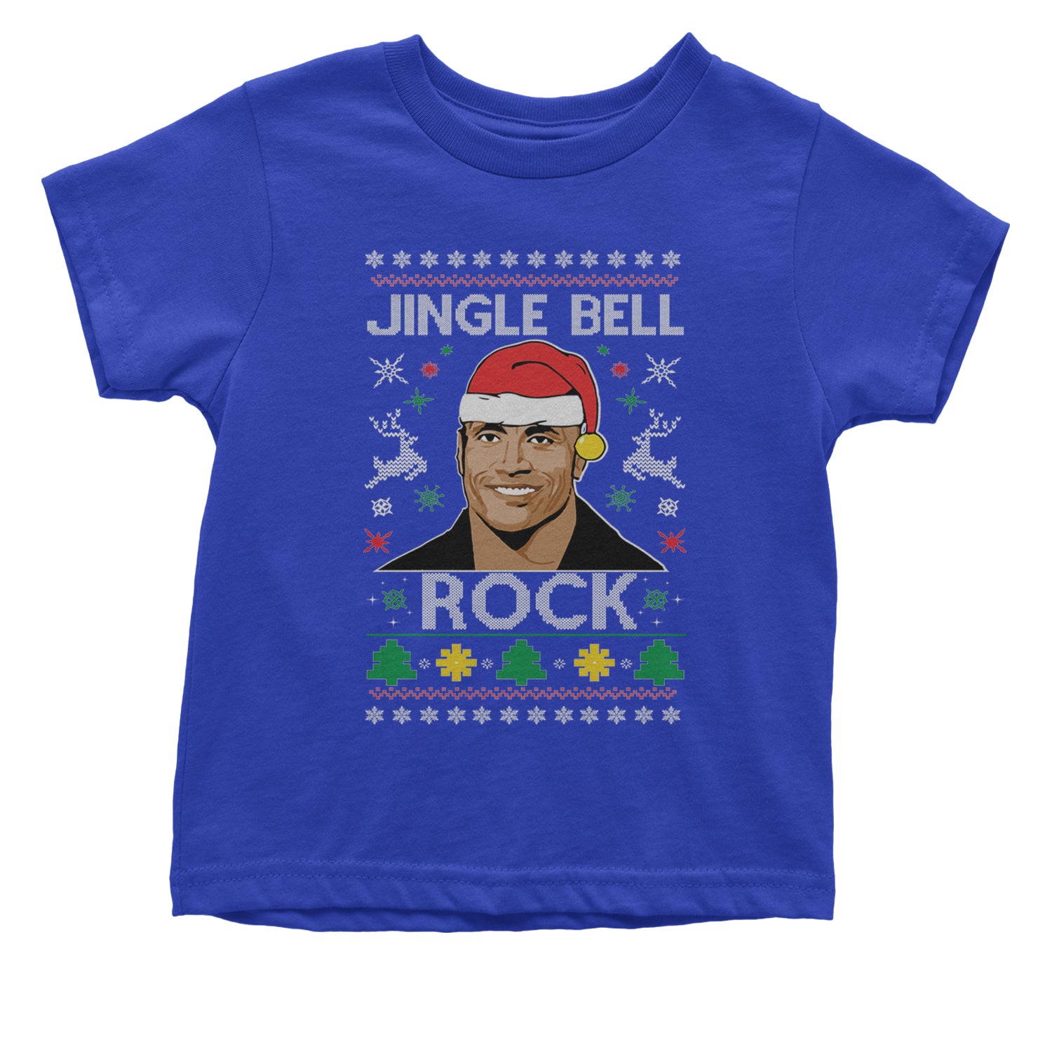 Jingle Bell Rock Ugly Christmas Infant One-Piece Romper Bodysuit and Toddler T-shirt Royal Blue