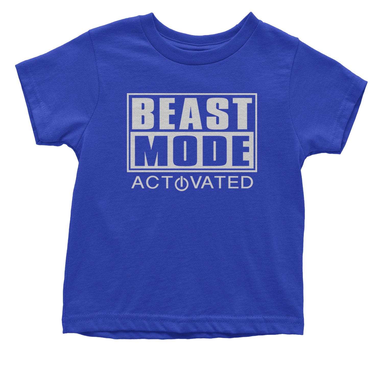 Activated Beast Mode Workout Gym Clothing Infant One-Piece Romper Bodysuit and Toddler T-shirt Royal Blue