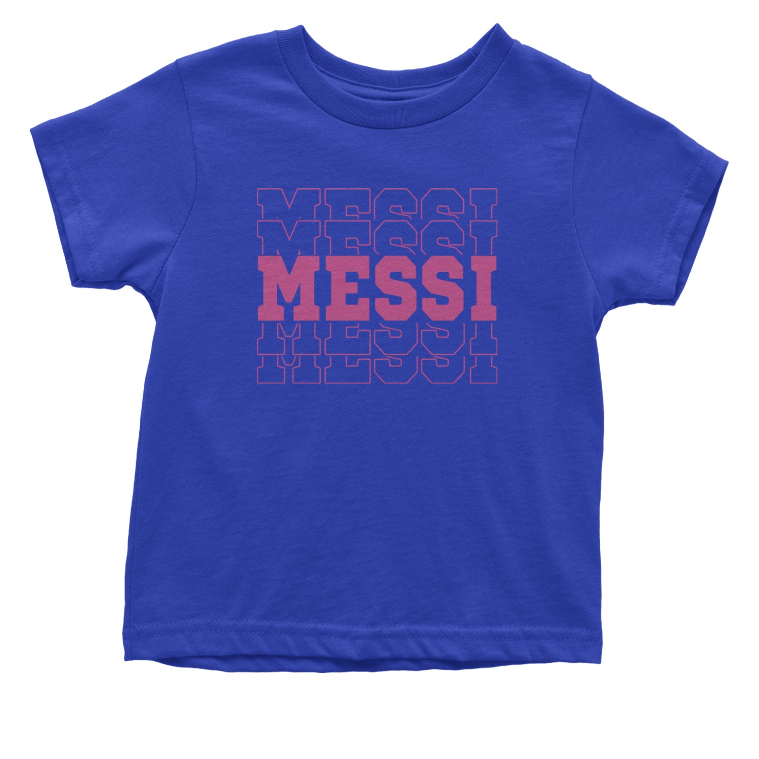 Messi Miami Futbol Infant One-Piece Romper Bodysuit and Toddler T-shirt Royal Blue