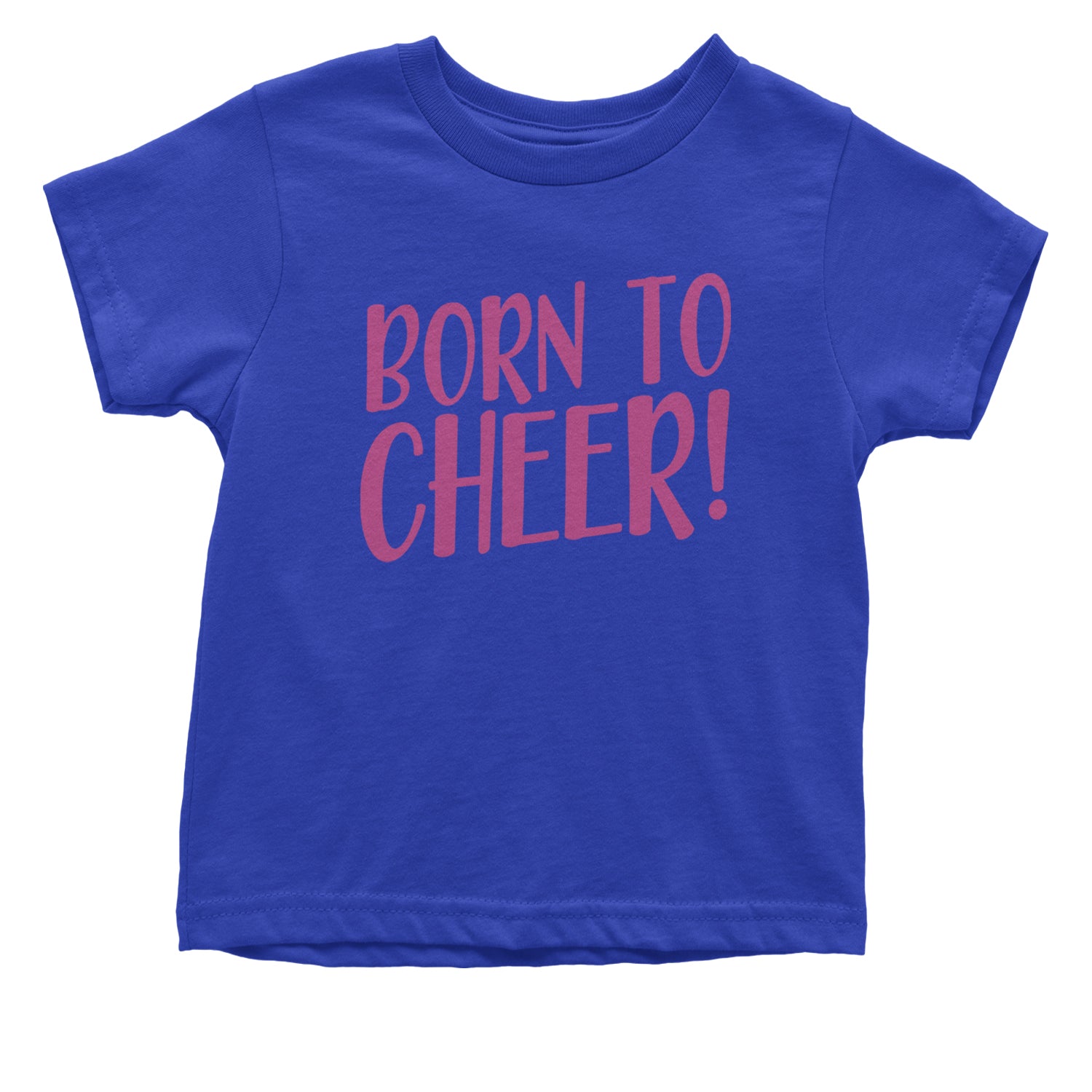 Born To Cheer Infant One-Piece Romper Bodysuit and Toddler T-shirt Royal Blue