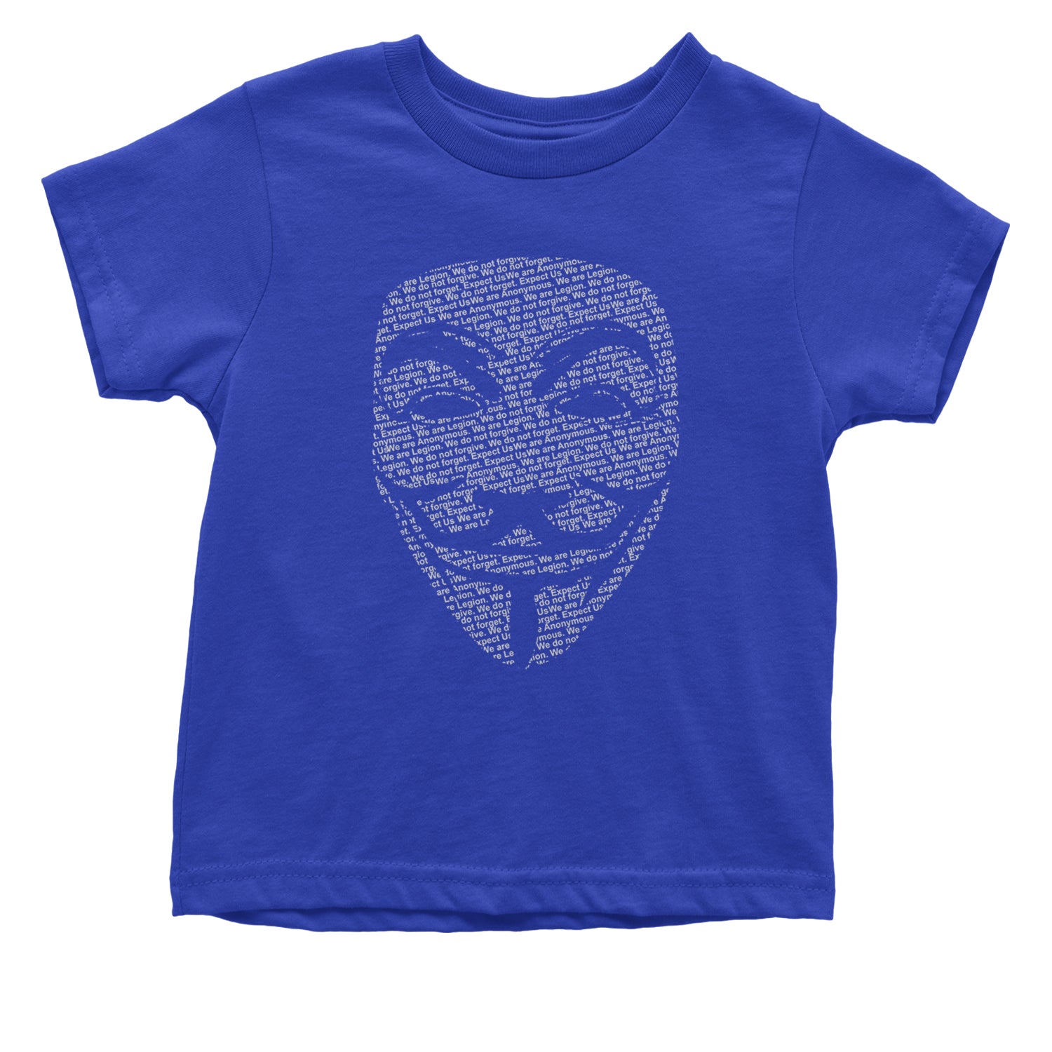 V For Vendetta Anonymous Mask Infant One-Piece Romper Bodysuit and Toddler T-shirt Royal Blue