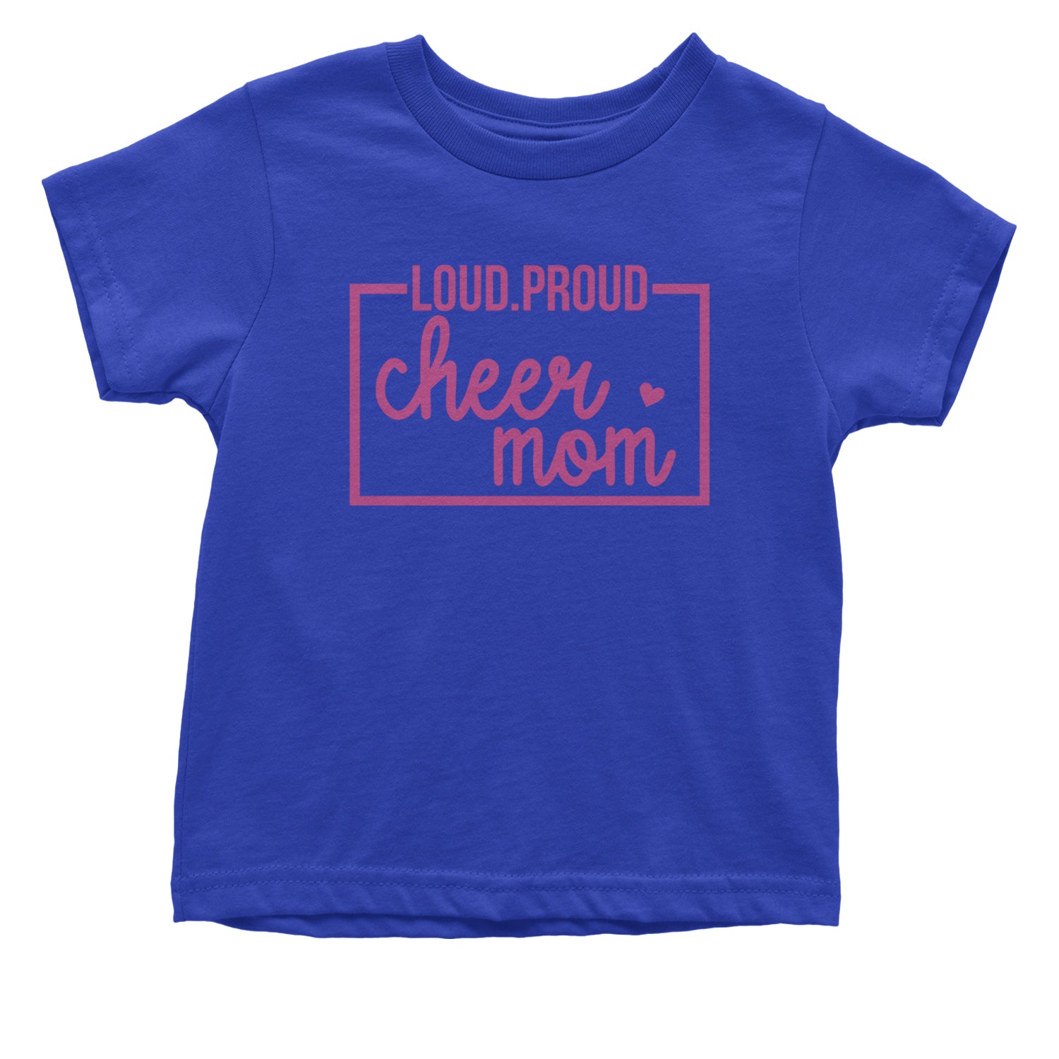 Loud Proud Cheerleader Mom Infant One-Piece Romper Bodysuit and Toddler T-shirt Royal Blue