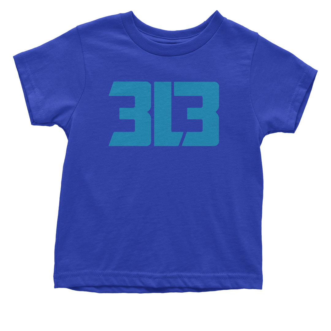 3L3 From The 313 Detroit Football Infant One-Piece Romper Bodysuit and Toddler T-shirt Royal Blue