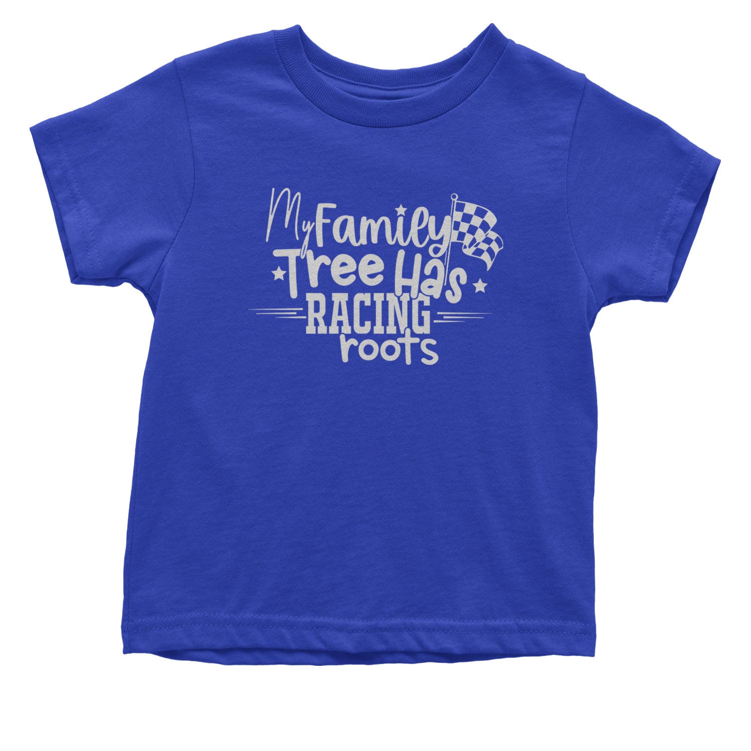 My Family Tree Has Racing Roots Infant One-Piece Romper Bodysuit and Toddler T-shirt Royal Blue