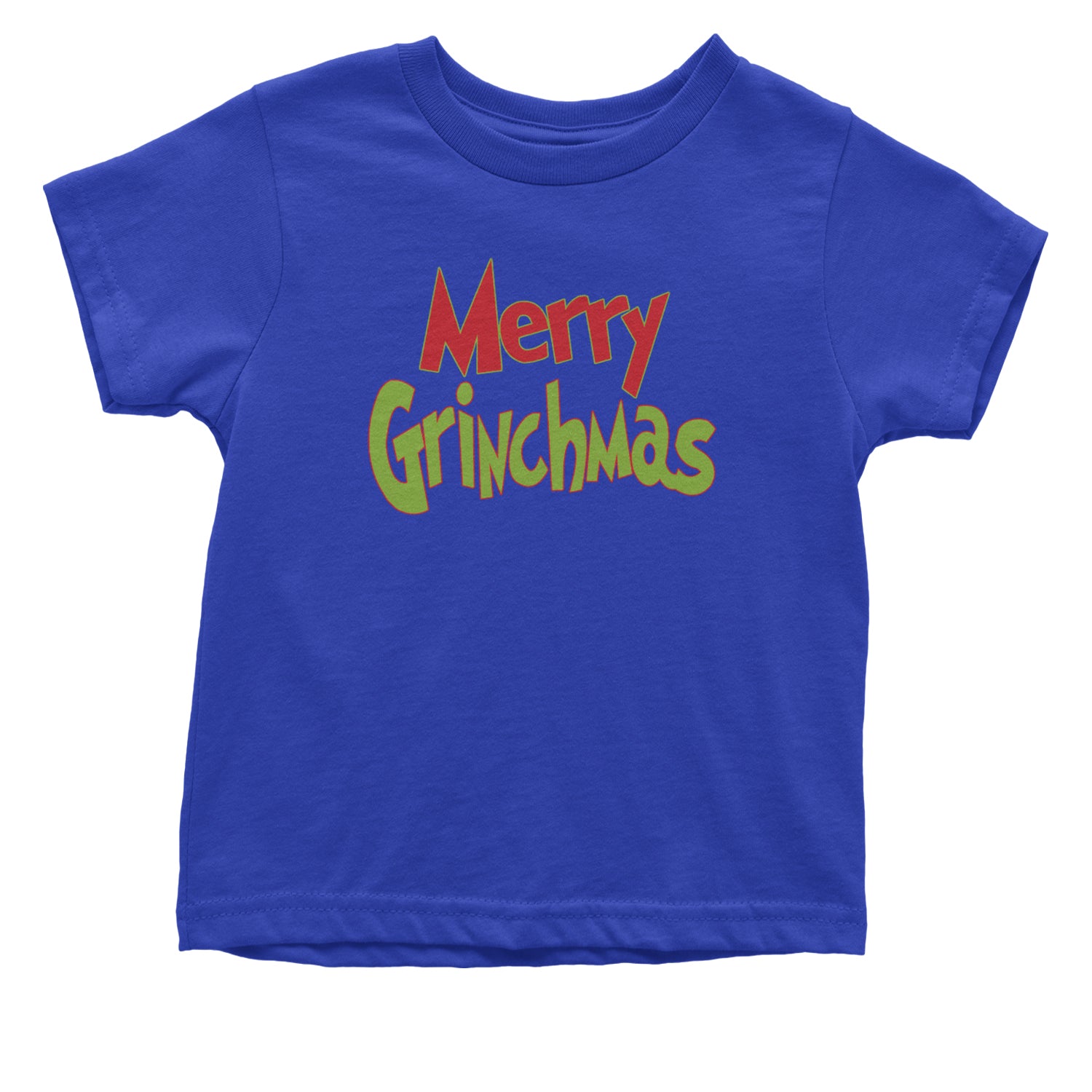 Merry Grinchmas Jolly Merry Christmas Infant One-Piece Romper Bodysuit and Toddler T-shirt Royal Blue