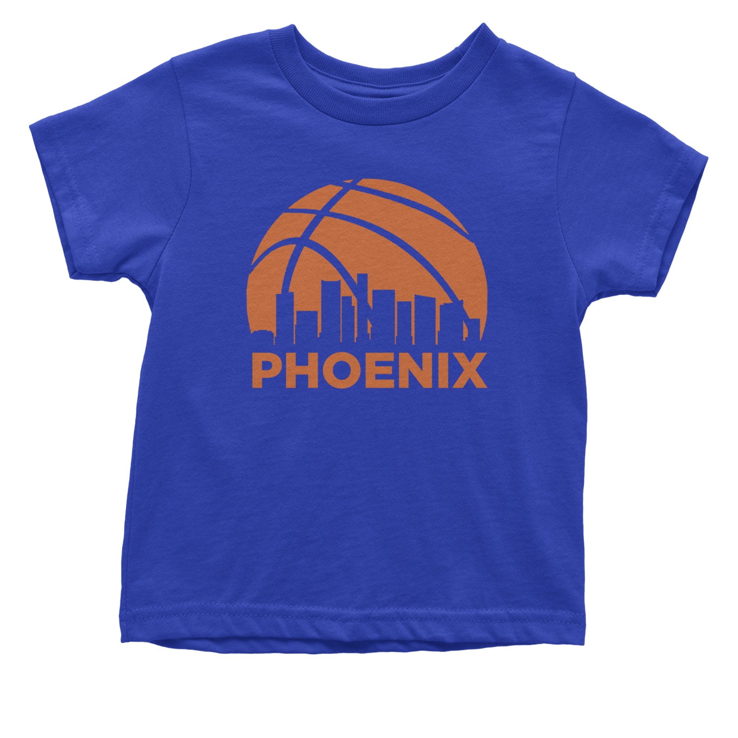 Phoenix Basketball Sunset City Skyline Infant One-Piece Romper Bodysuit and Toddler T-shirt Royal Blue