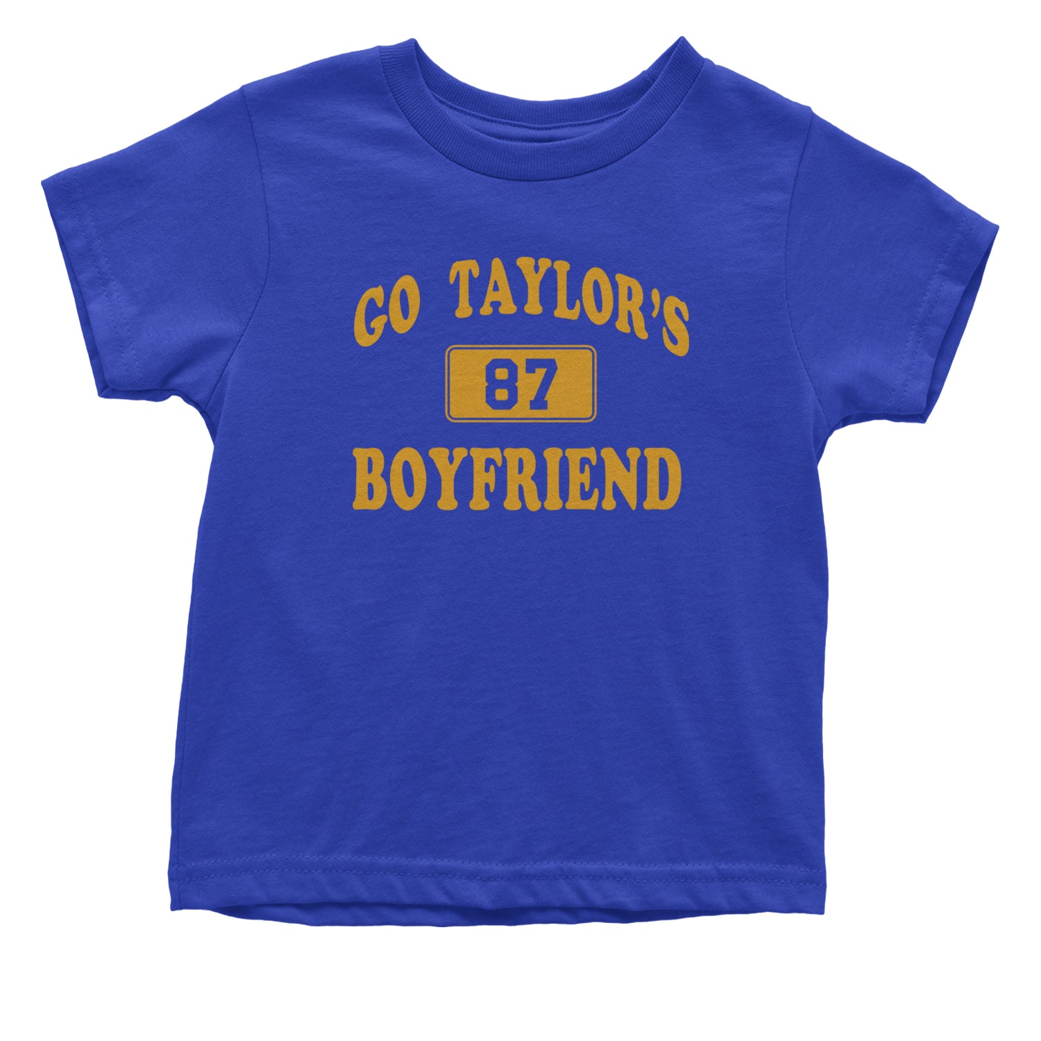 Go Taylor's Boyfriend Kansas City Infant One-Piece Romper Bodysuit and Toddler T-shirt Royal Blue