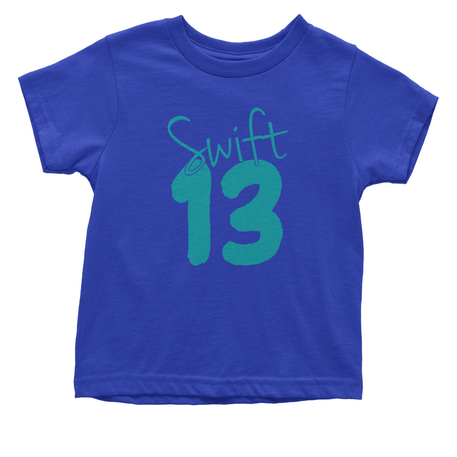 13 Swift 13 Lucky Number Era TTPD Infant One-Piece Romper Bodysuit and Toddler T-shirt Royal Blue