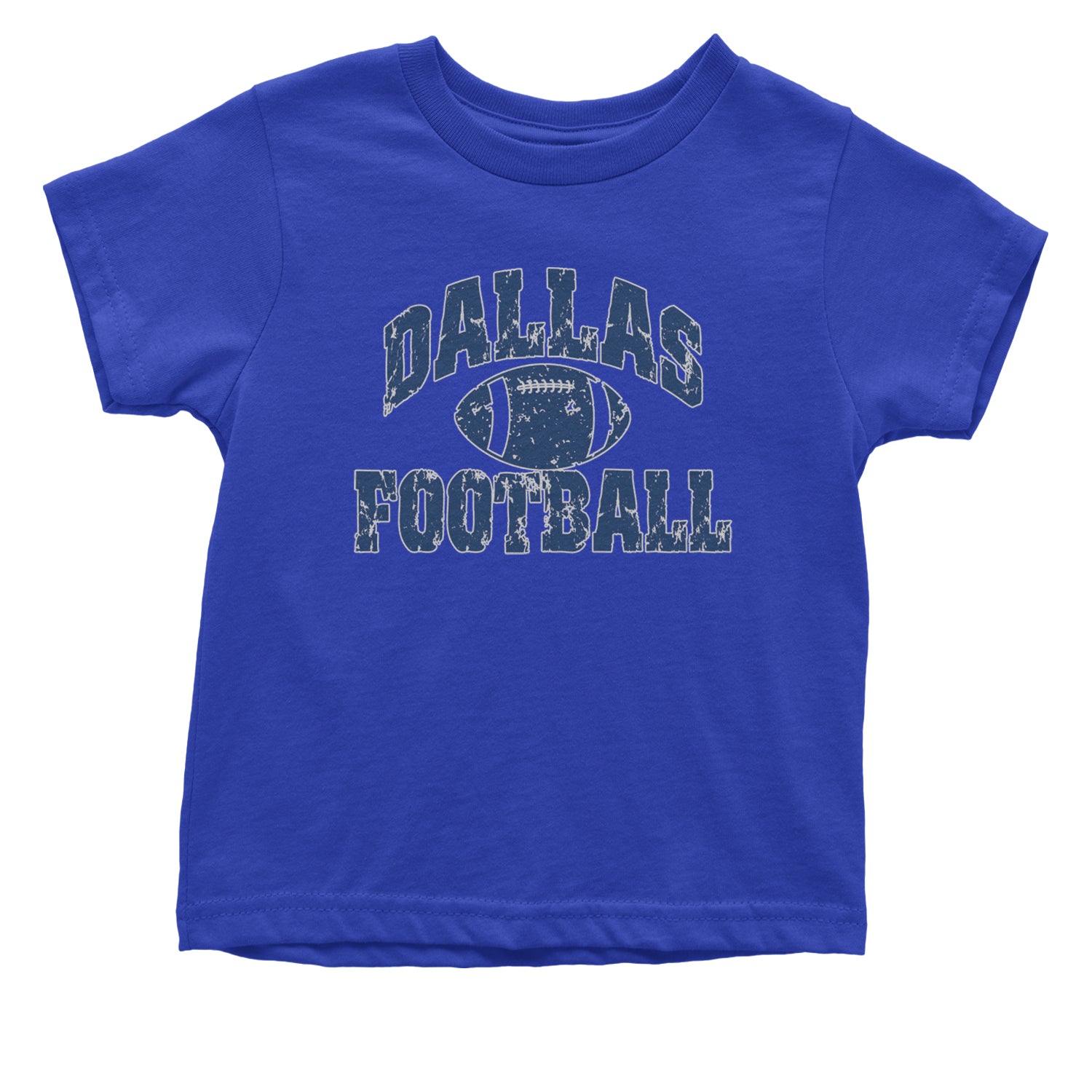 Dallas Distressed Football Infant One-Piece Romper Bodysuit and Toddler T-shirt Royal Blue