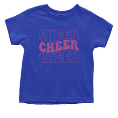 Cheer Cheer Cheer Infant One-Piece Romper Bodysuit and Toddler T-shirt Royal Blue
