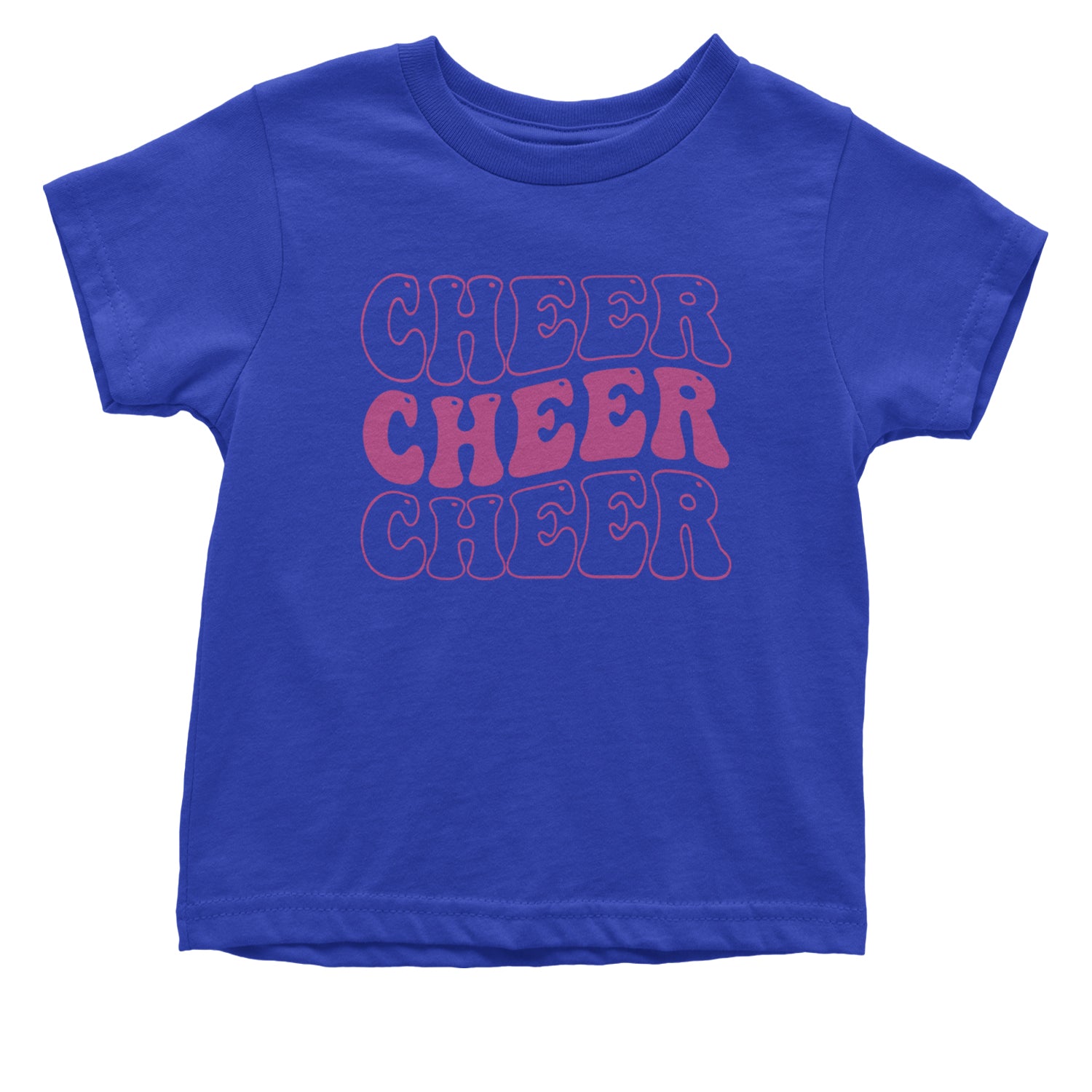 Cheer Cheer Cheer Infant One-Piece Romper Bodysuit and Toddler T-shirt Royal Blue