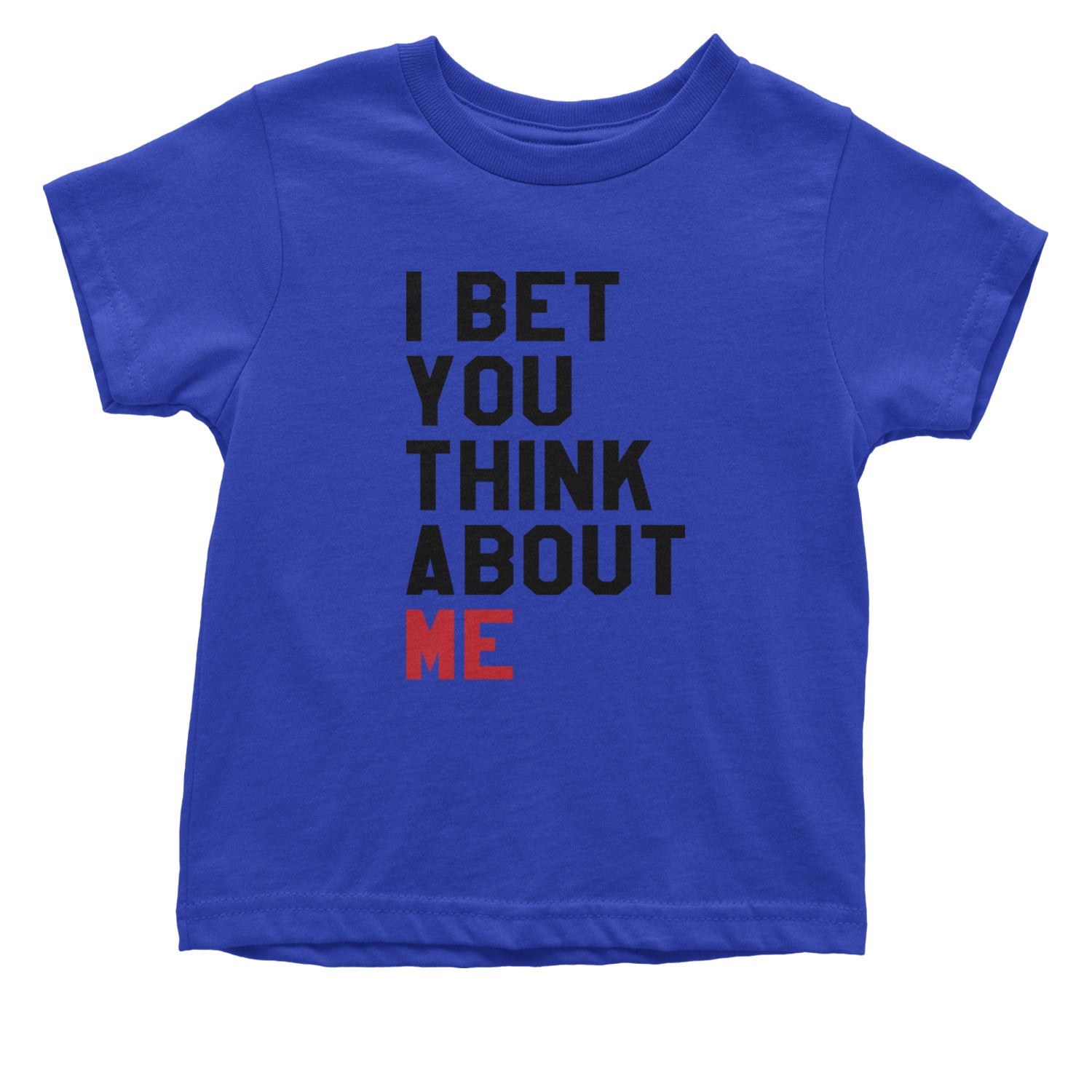 I Bet You Think About Me New TTPD Era Infant One-Piece Romper Bodysuit and Toddler T-shirt Royal Blue