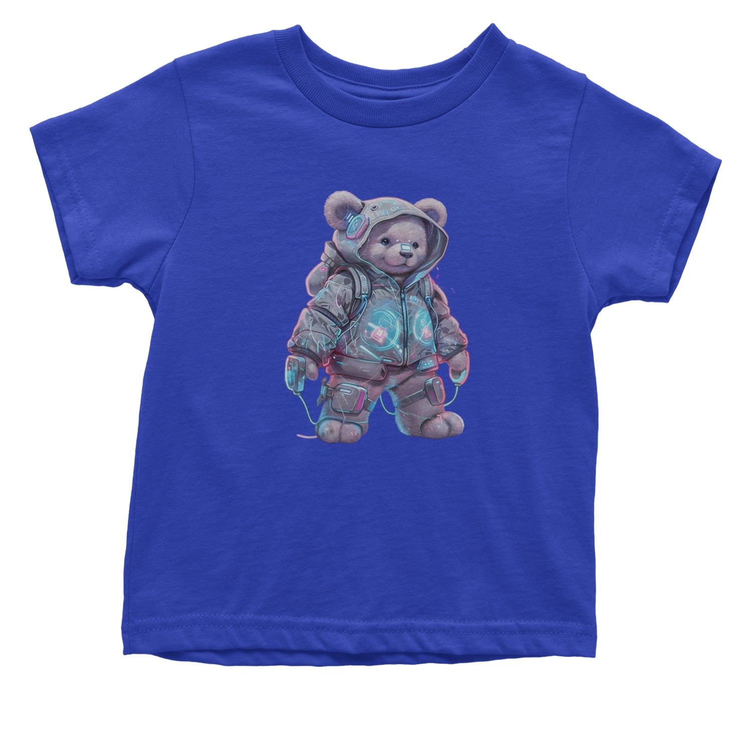 Cyberpunk Adventure Urban Graffiti Bear Infant One-Piece Romper Bodysuit Or Toddler T-shirt Royal Blue