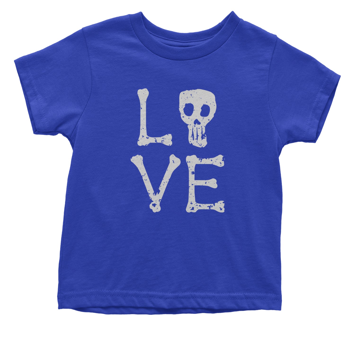 Love Skeleton Bones Infant One-Piece Romper Bodysuit and Toddler T-shirt Royal Blue