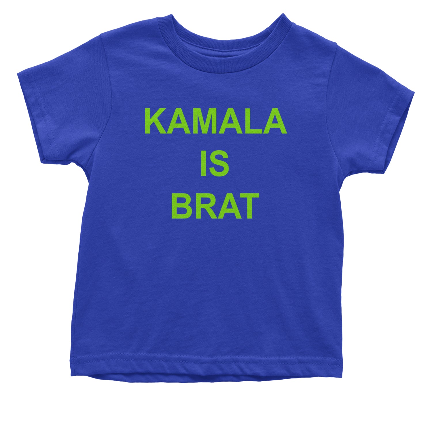 Kamala Is Brat - President Harris 2024 Infant One-Piece Romper Bodysuit and Toddler T-shirt Royal Blue