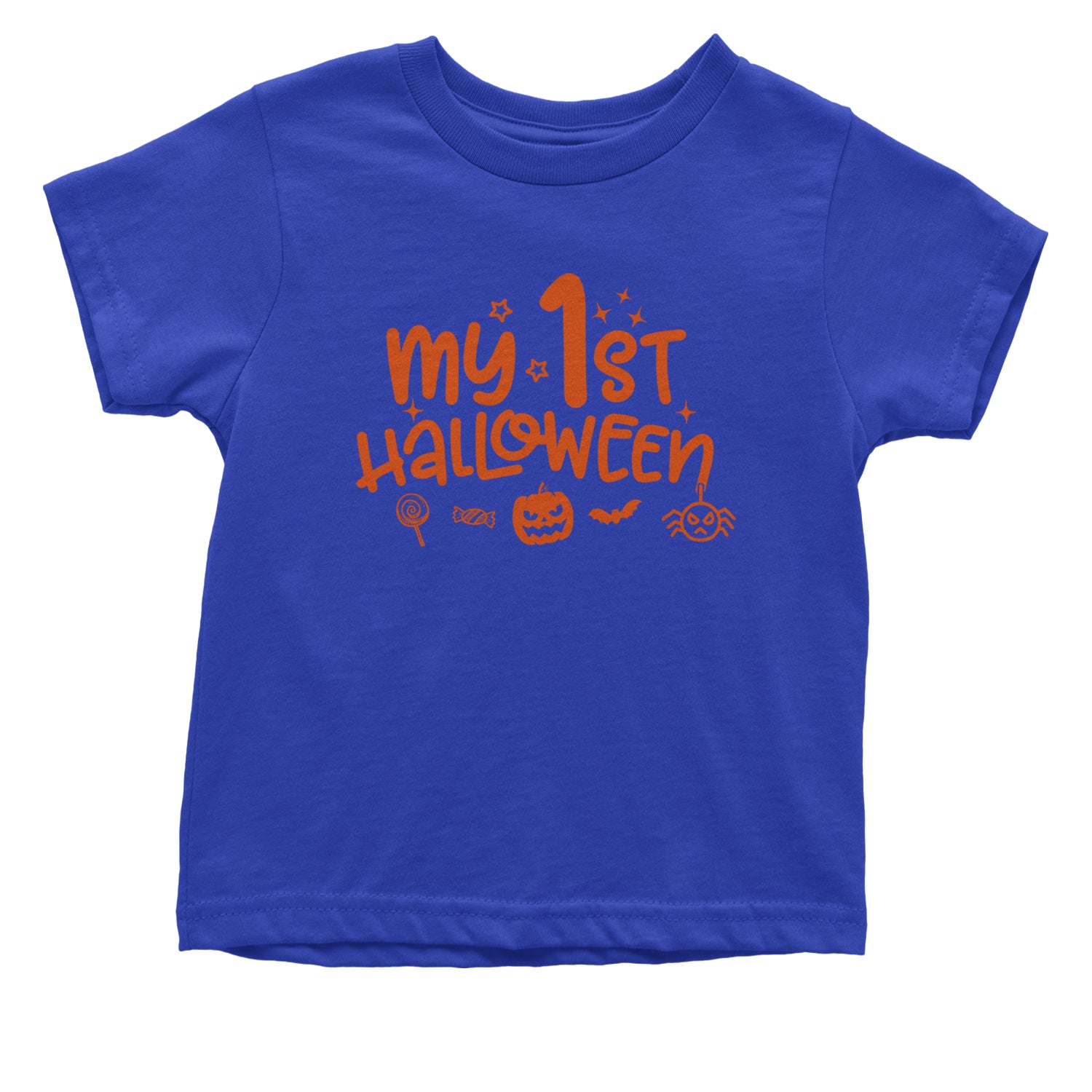 My First Halloween Infant One-Piece Romper Bodysuit and Toddler T-shirt Royal Blue