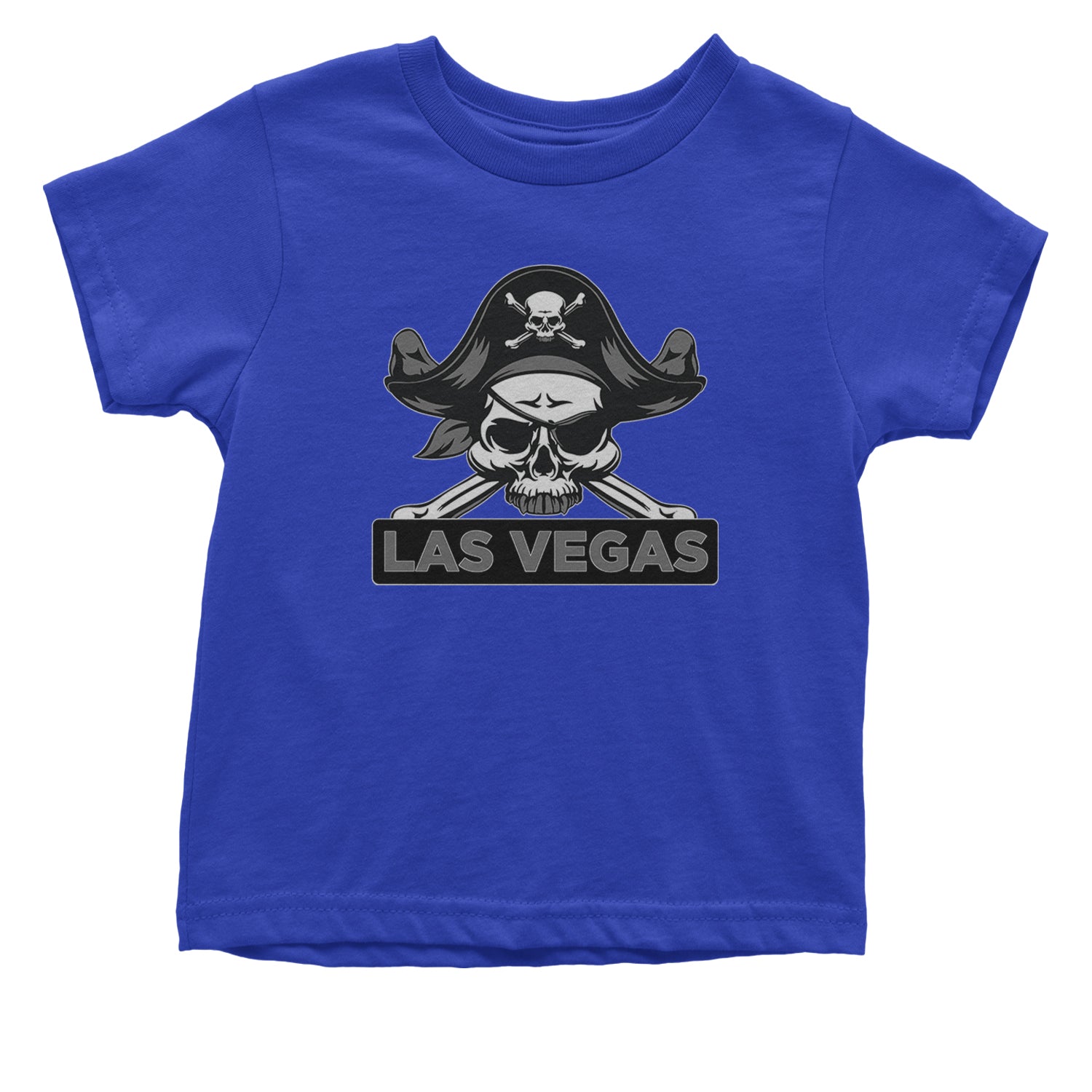 Raider Skull Straight Outta Las Vegas Infant One-Piece Romper Bodysuit and Toddler T-shirt Royal Blue