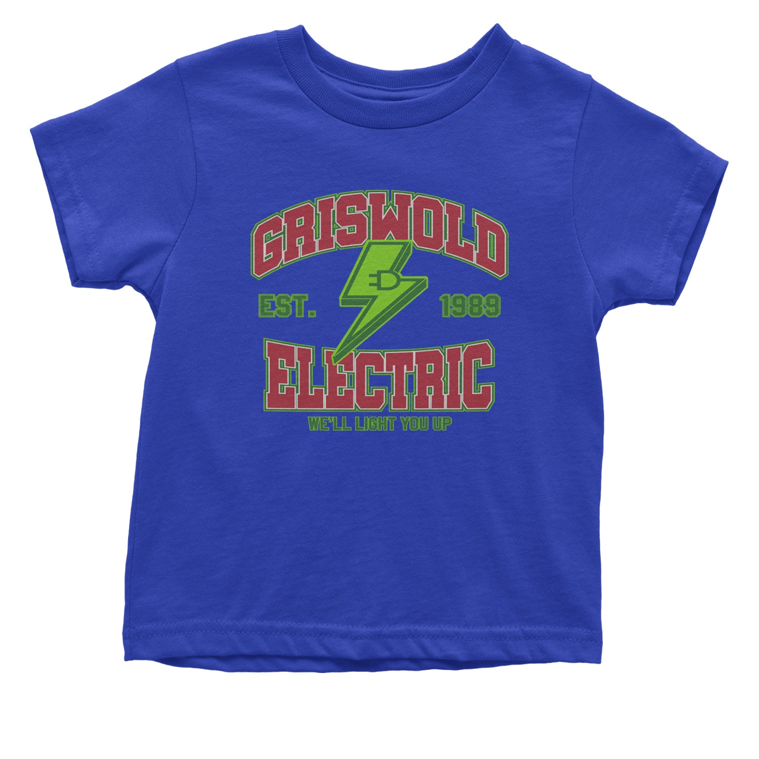 Griswold Electric We'll Light You Up Infant One-Piece Romper Bodysuit and Toddler T-shirt Royal Blue