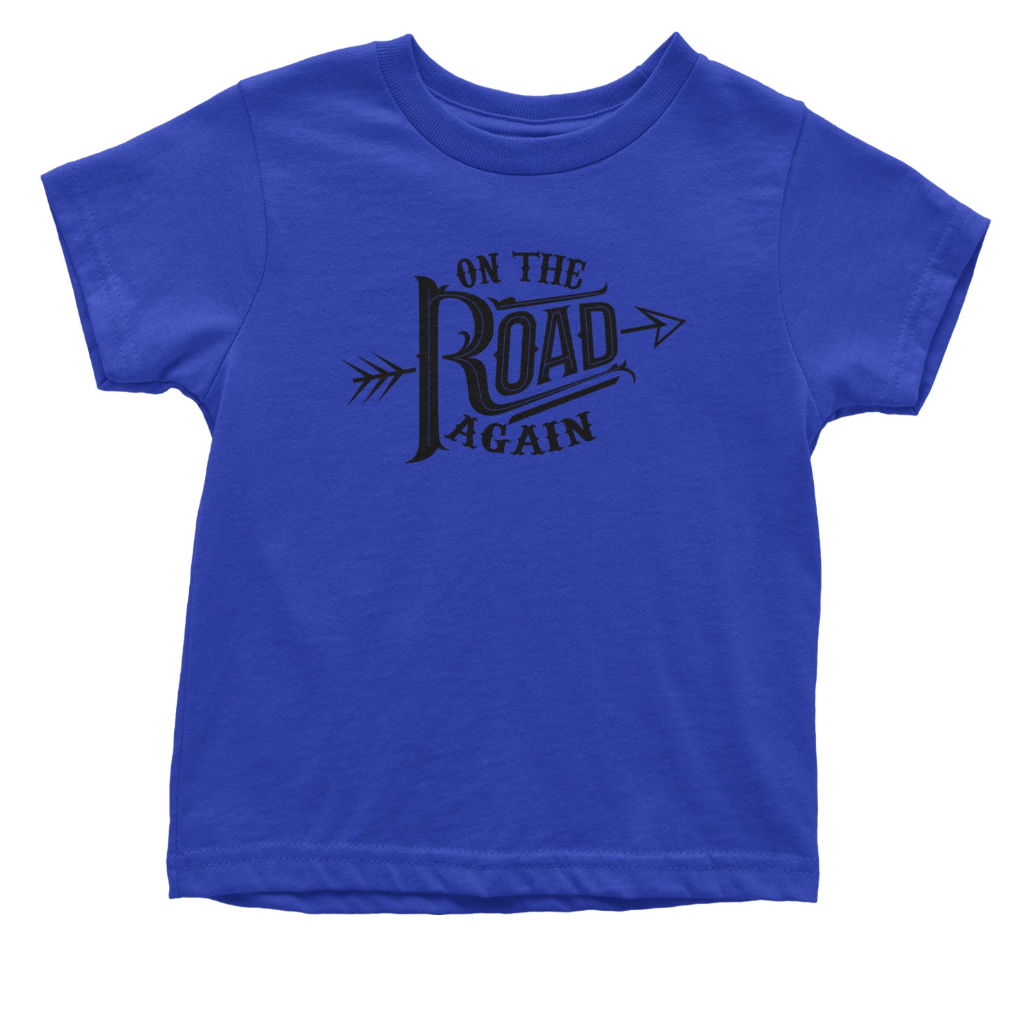 On The Road Again Hippy Country Music Infant One-Piece Romper Bodysuit and Toddler T-shirt Royal Blue