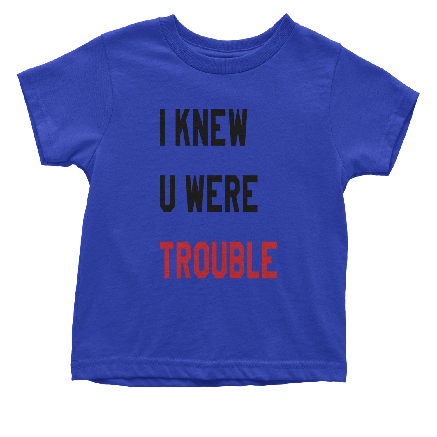 I Knew You Were Trouble New TTPD Era Infant One-Piece Romper Bodysuit and Toddler T-shirt Royal Blue