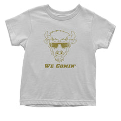 We Coming Coach Prime Colorado Infant One-Piece Romper Bodysuit and Toddler T-shirt White