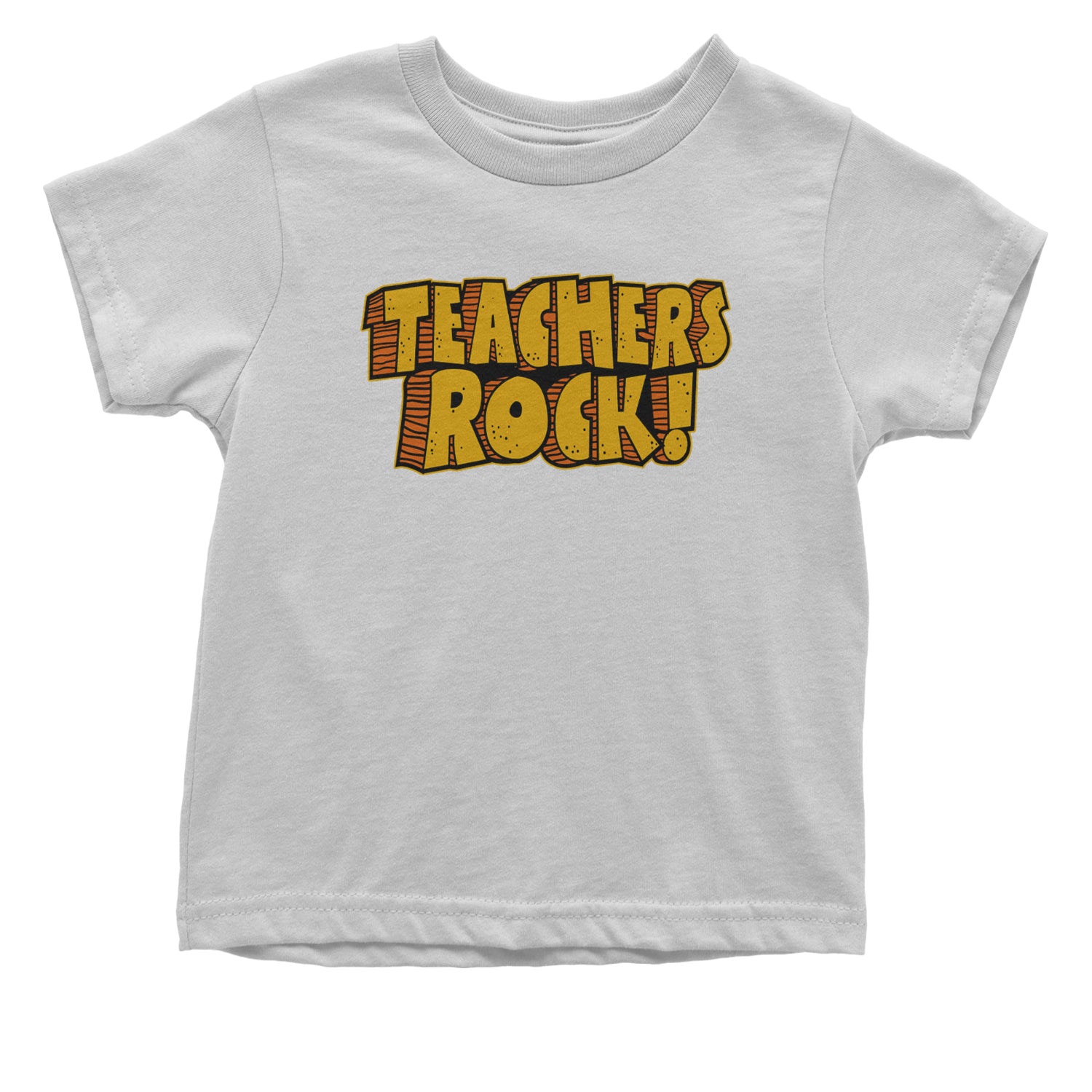 Teachers Rock Retro Infant One-Piece Romper Bodysuit and Toddler T-shirt White