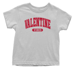 Valentines Vibes Infant One-Piece Romper Bodysuit and Toddler T-shirt White