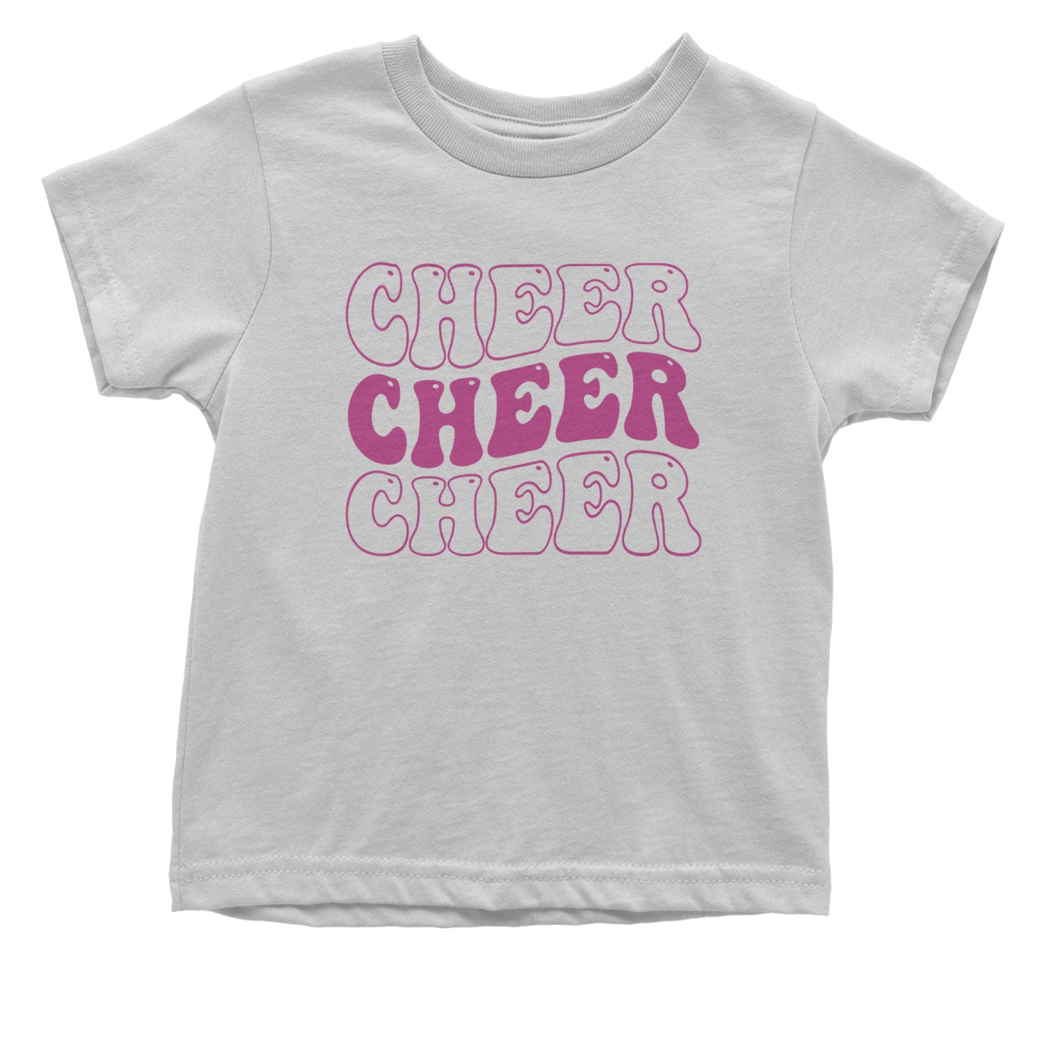 Cheer Cheer Cheer Infant One-Piece Romper Bodysuit and Toddler T-shirt White