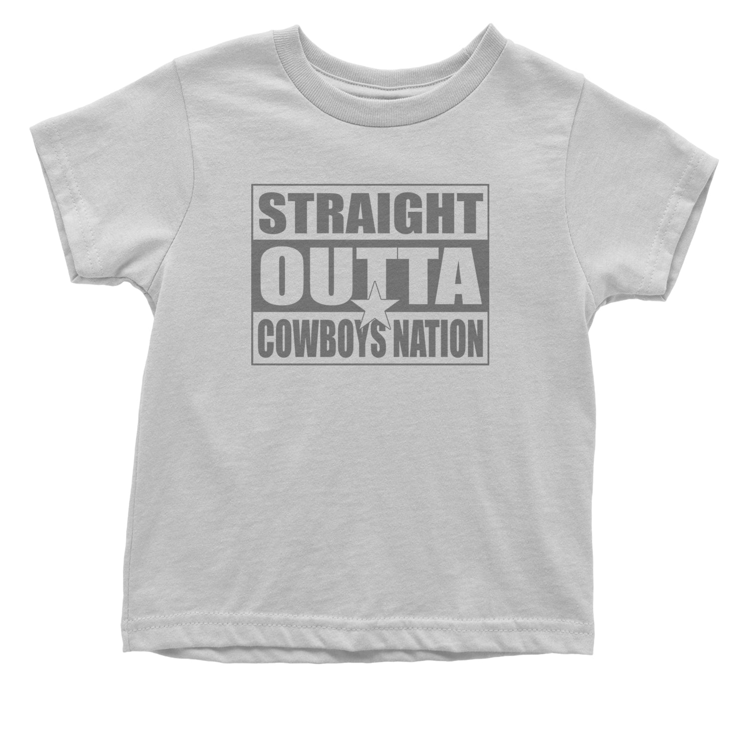 Straight Outta Cowboys Nation   Infant One-Piece Romper Bodysuit and Toddler T-shirt White