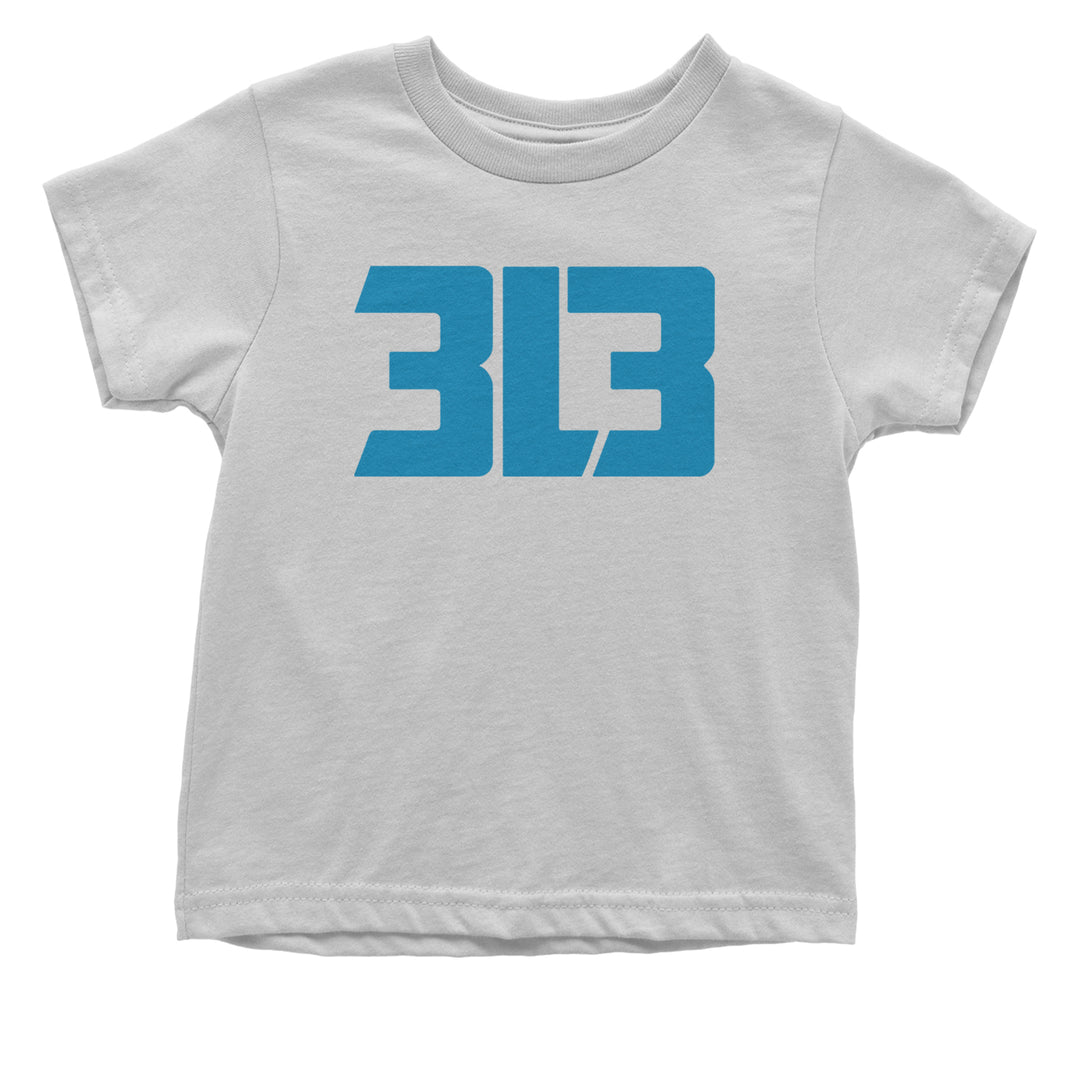 3L3 From The 313 Detroit Football Infant One-Piece Romper Bodysuit and Toddler T-shirt White
