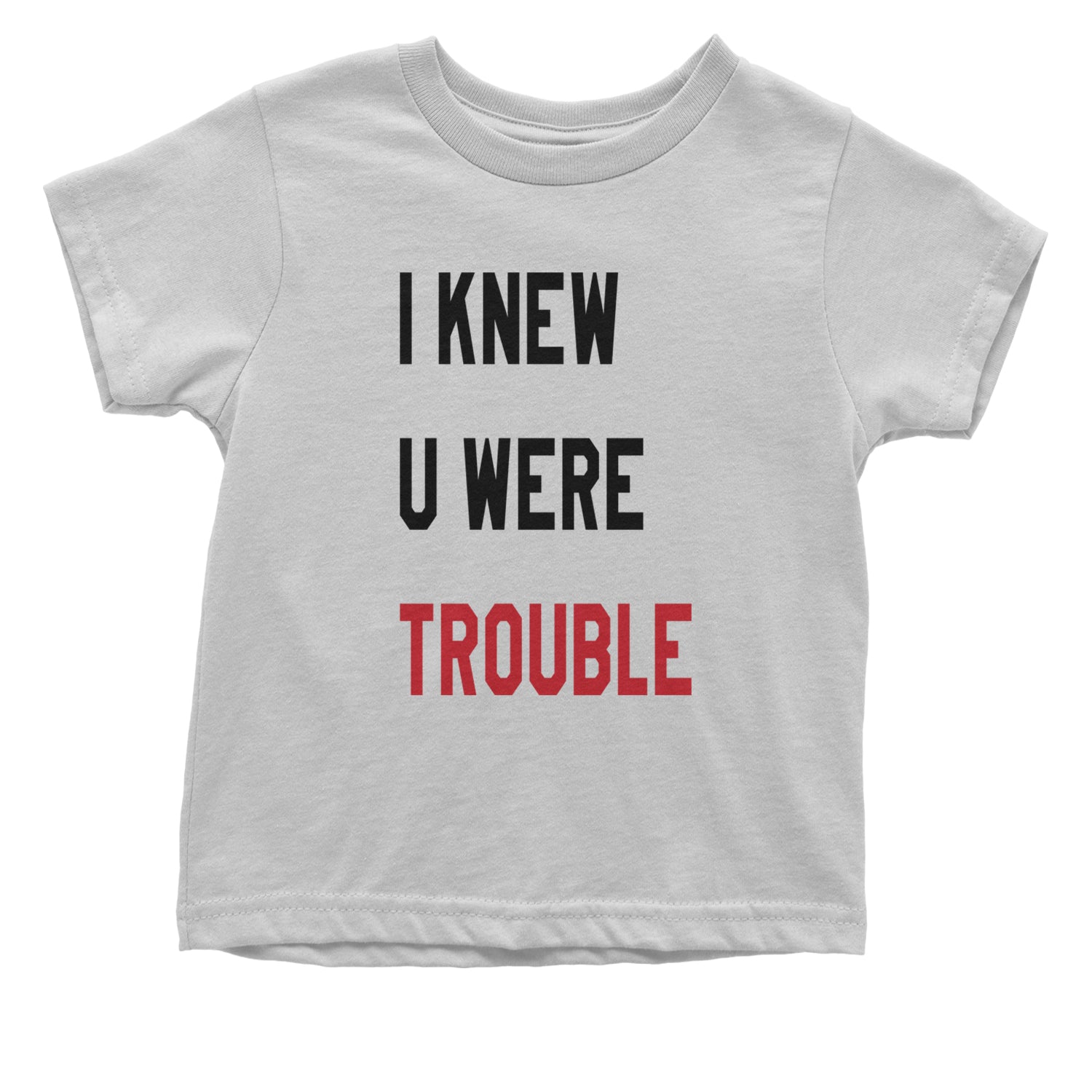 I Knew You Were Trouble New TTPD Era Infant One-Piece Romper Bodysuit and Toddler T-shirt White