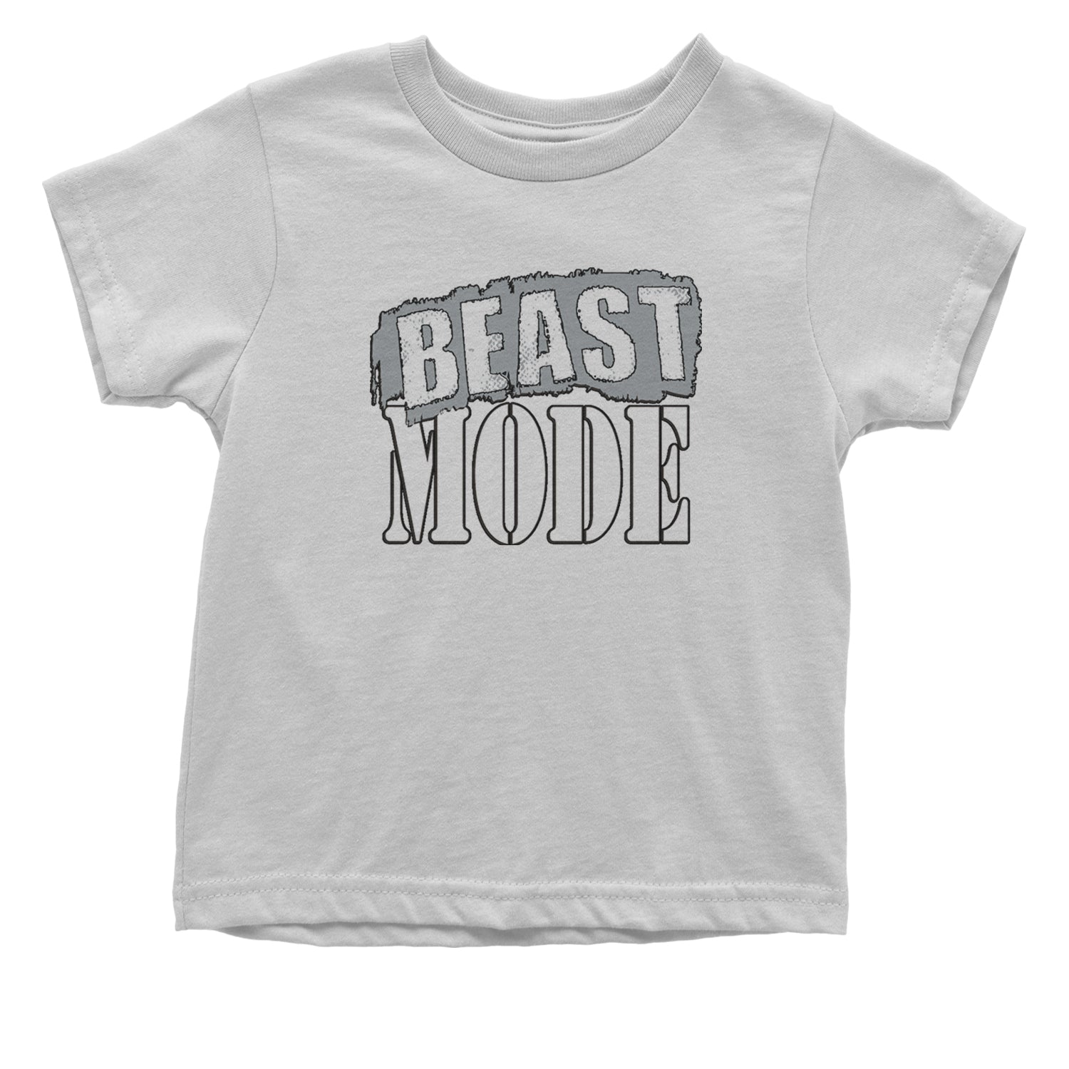 Beast Mode Training Gym Workout Infant One-Piece Romper Bodysuit and Toddler T-shirt White