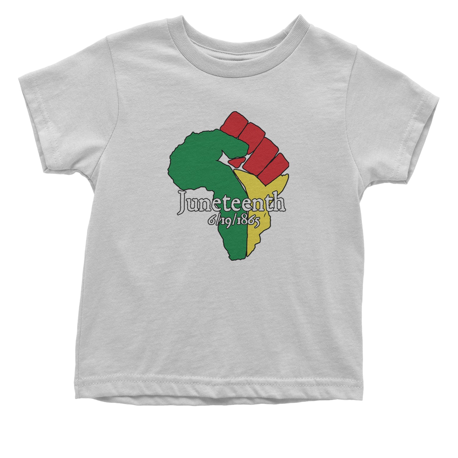 Juneteenth Raised Fist Africa Celebrate Emancipation Day Infant One-Piece Romper Bodysuit and Toddler T-shirt White