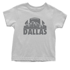 Dallas Texas Skyline Infant One-Piece Romper Bodysuit and Toddler T-shirt White
