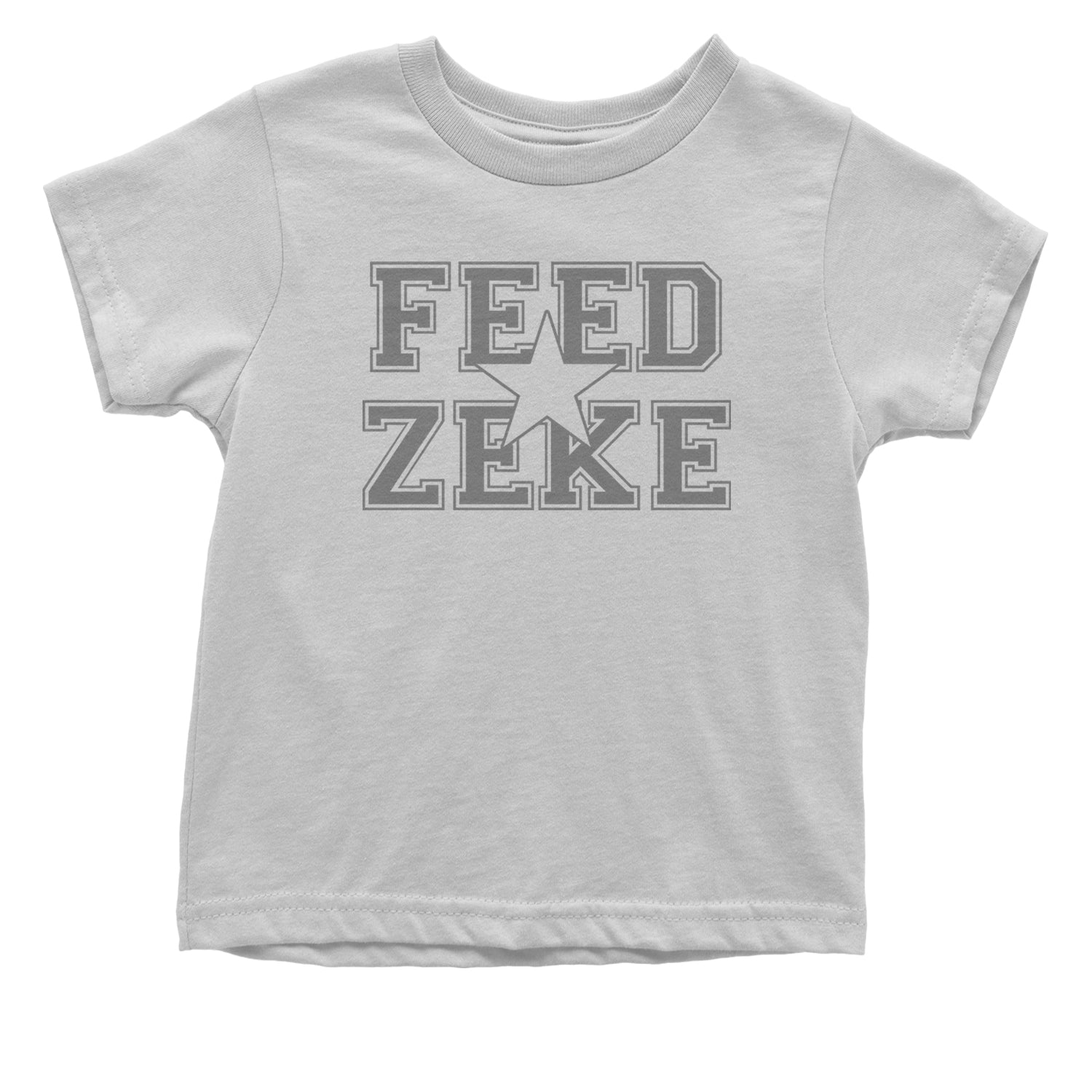 Feed Zeke Football Infant One-Piece Romper Bodysuit and Toddler T-shirt White