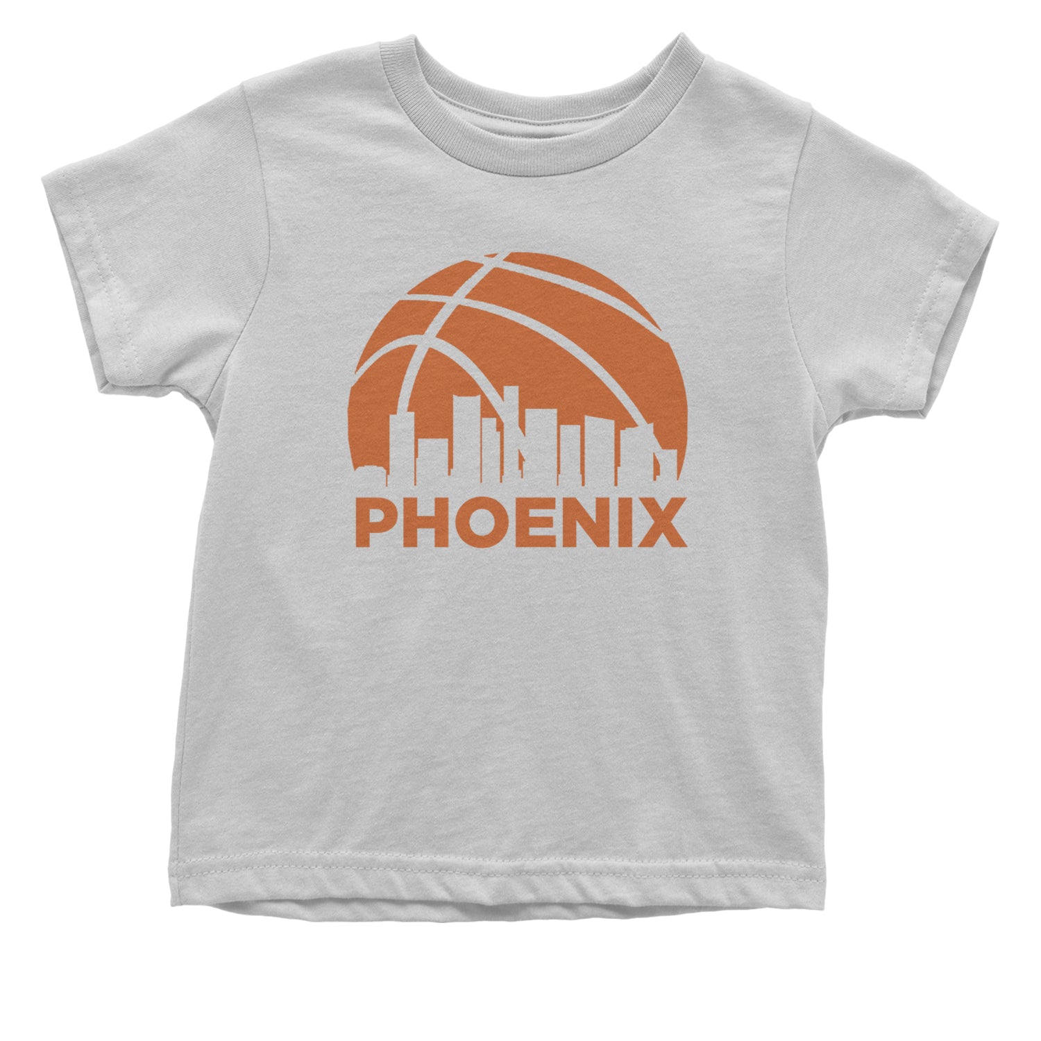 Phoenix Basketball Sunset City Skyline Infant One-Piece Romper Bodysuit and Toddler T-shirt White