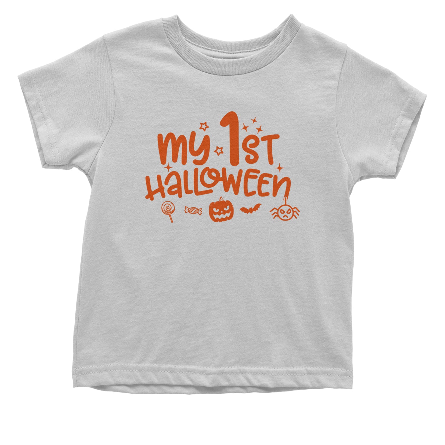 My First Halloween Infant One-Piece Romper Bodysuit and Toddler T-shirt White