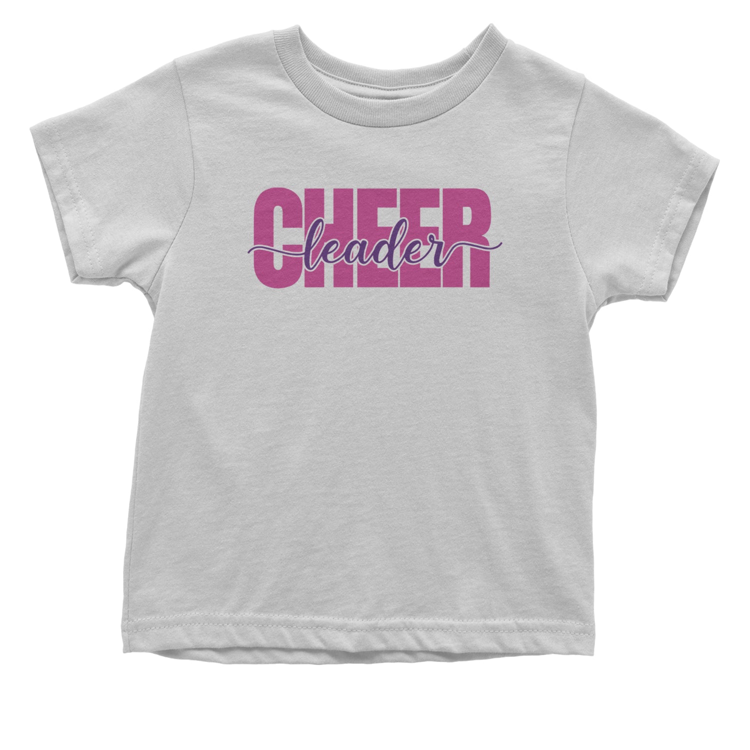 Cheerleader with Scripted Flair Infant One-Piece Romper Bodysuit and Toddler T-shirt White