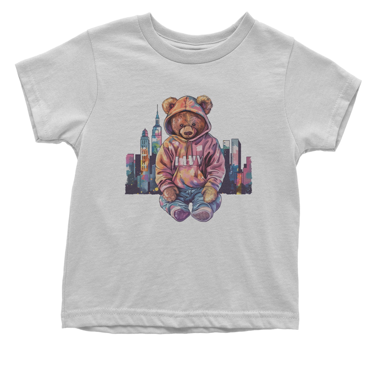 City Skyline Urban Graffiti Bear Infant One-Piece Romper Bodysuit Or Toddler T-shirt White